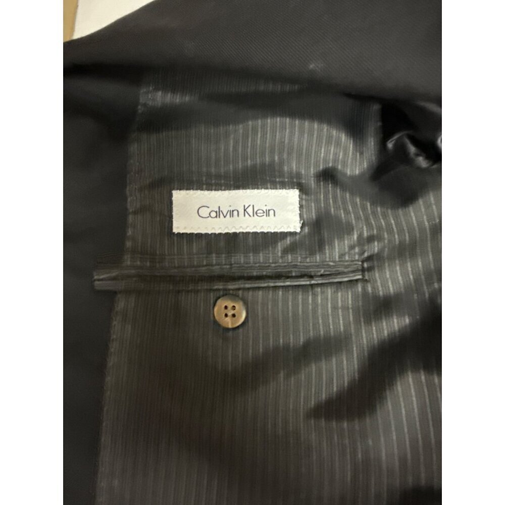 Calvin Klein Men's Blazer 100% Wool Navy Blue Lined Two Button Sport Coat 40R - Picture 9 of 11